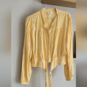 Joe Fresh Sunny Yellow Floral Blouse